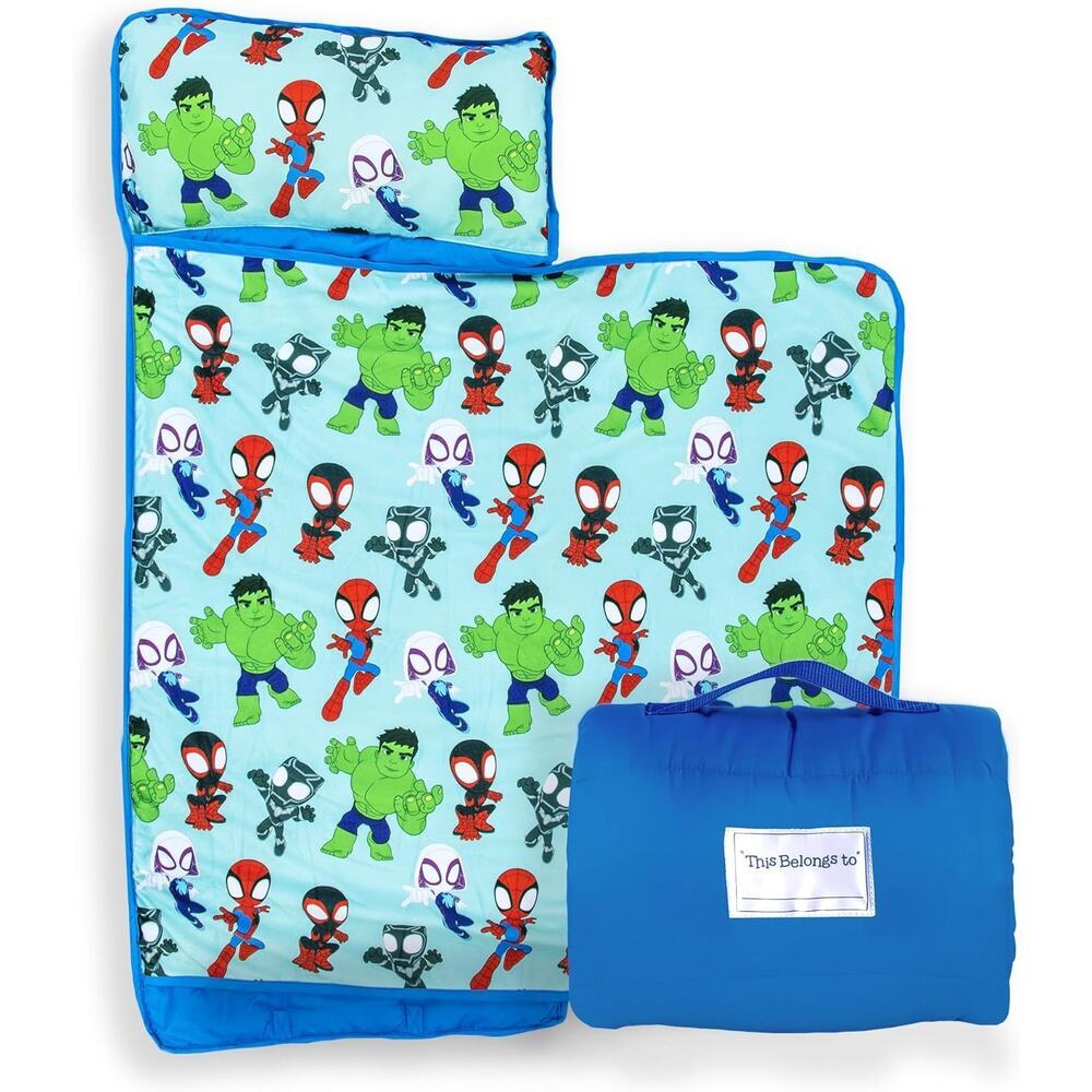 NEW Jay Franco Toddler Nap Mat Spidey & Friends Removeable Pillow